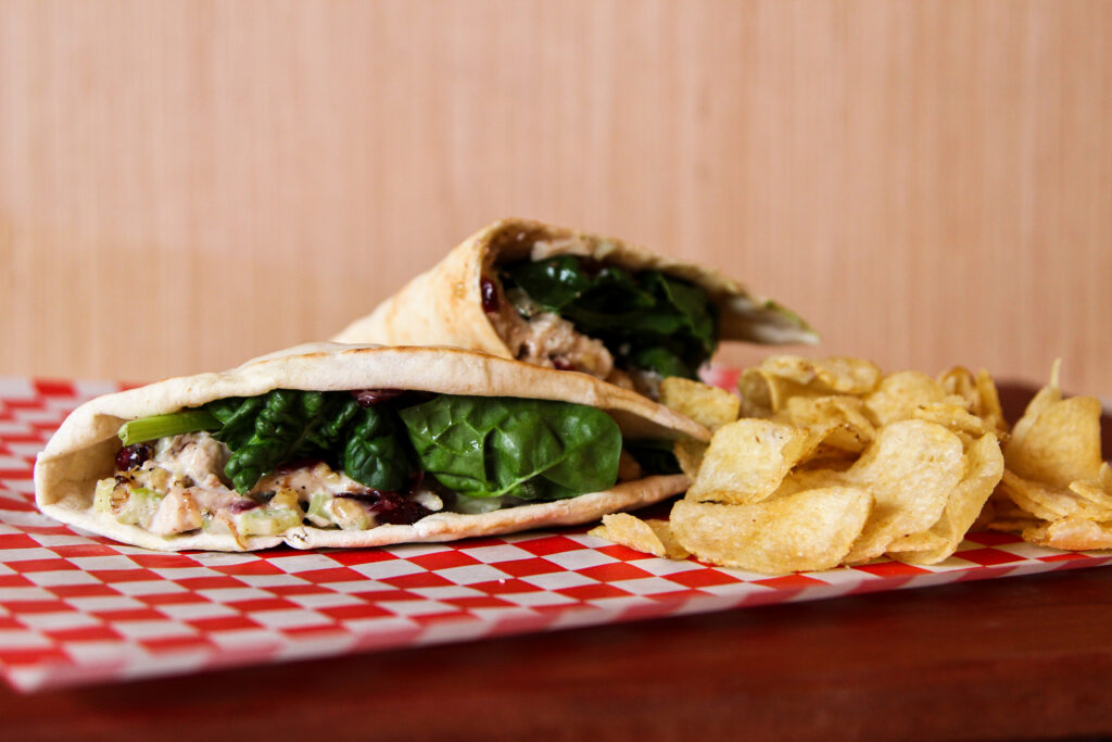 Pita Chicken Salad With Kettle Chips